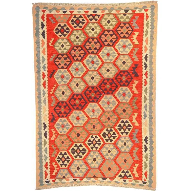 One Of The Kind Ardabil Persian Kilim 8'10" x 5'10"